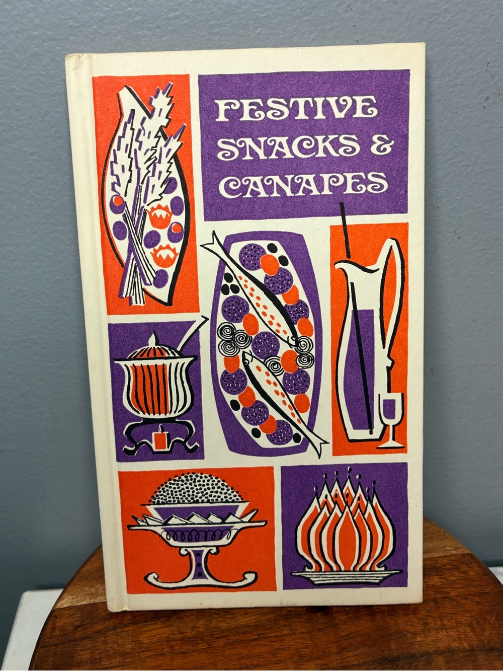 1967 Festive Snacks & Canapes Cookbook Peter Pauper Press Mid Century
